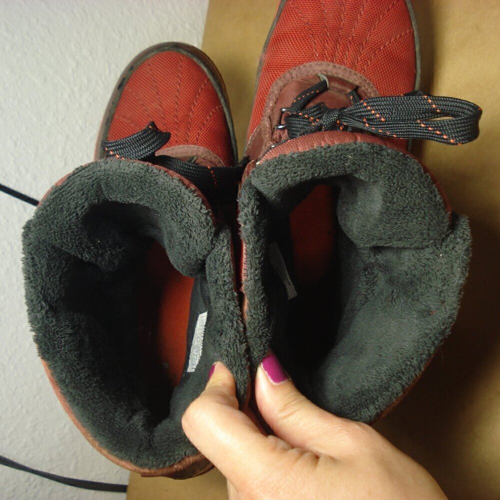 SOREL Tivoli II Boots Women's Size 10.5 Red Dahlia Black Lace Up Winter Shoe - Picture 6 of 12
